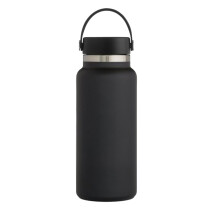 Bouteille d'eau à large ouverture, gobelet isotherme à double paroi en acier inoxydable, portable et durable pour le sport et les voyages