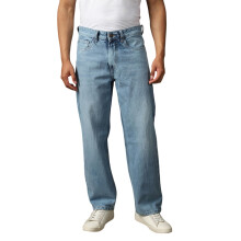 Jeans Flare de Algodão Lavado para Homens 22