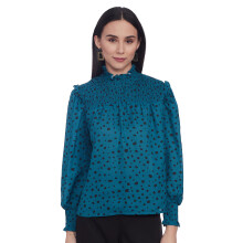 Faballey Blusa Regular Feminina (Top05402_Azul M)