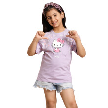 Kidsville Officiële Hello Kitty Meisjes T-shirt Voor Kinderen Paars