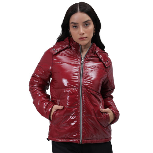 Freehand Dames Polyester Effen Puffer Hooded Jas