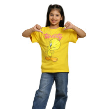 Kidsville Looney Tunes Geprinte Relaxed Fit T-shirt Voor Meisjes Geel