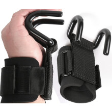Munhequeiras acolchoadas de neoprene para fitness, maximizam a eficiência do treino com ganchos de aço duráveis em exercícios de levantament