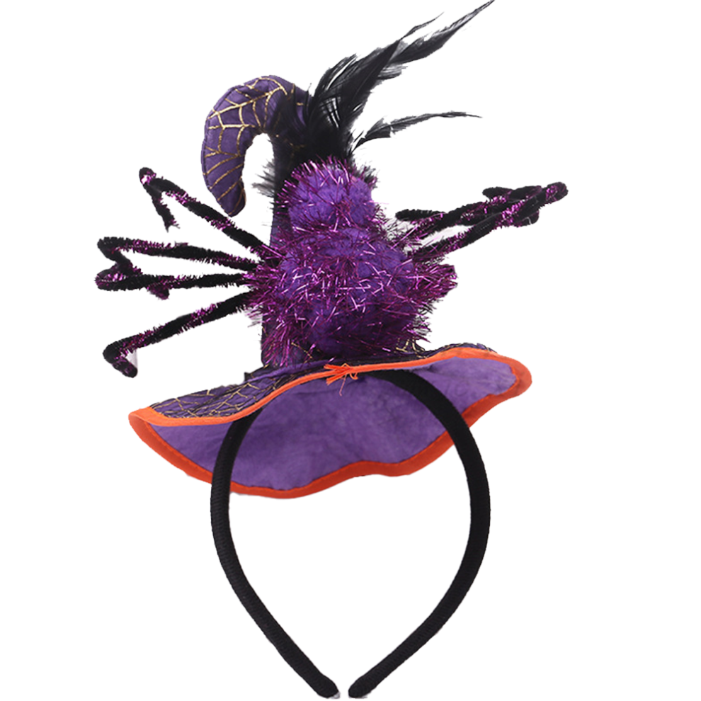 Halloween Spider Headband Spider Earrings Lace Spider Web Glov Black 3545974791648