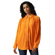 Camisas de Algodão de Mulher High Star, Tamanho Grande, Estilo Casual, Manga Comprida
