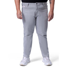 Jeans Hardsoda Masculinos Plus Size Carrot Fit Mid-Rise Stretch Light Grey_46