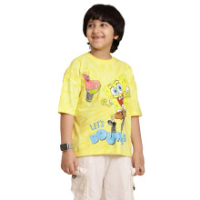T-shirt Oversize Stampato Spongebob Squarepants per Bambini Multicolore