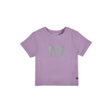 Gini And Jony Meisjes Lavendel Glitterprint Katoenen T-shirt met Korte Mouwen 4-5 Jaar