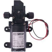 Vandpumpe til campingvogn 12V DC 12V 60W 130FT 6L/min Højtryksvandpumpe Membranpumpe til campingvognsvandpumpe (Spænding: 12V)