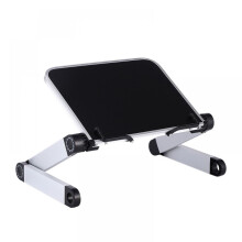 Kompakt laptopbord med innebygde justerbare klips, sammenleggbart stativ, kompatibelt med bærbarhet, multifunksjonelt design kompatibelt med
