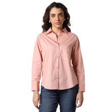 Camisa Feminina Oversized de Gola Larga e Mangas Regulares 49