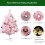 Pink Christmas Tree Frosted Ball Decor 60cm 3