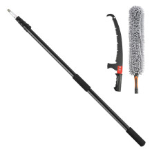 Extendable Manual Pole Saw Tree Pruner with Sharp Carbon Steel Blade and Lightweight Aluminum Handle 6m Double Hooks