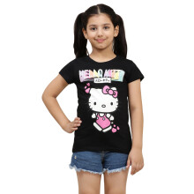 Kidsville Officiële Hello Kitty Meisjes T-shirt Voor Kinderen Zwart