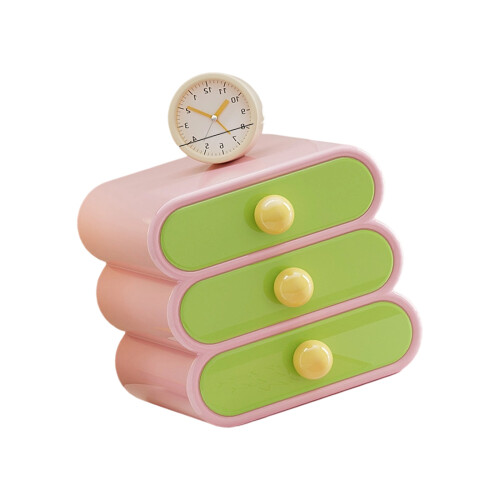 Robuste Make-up-Organizer-Schublade aus Kunststoff-Süßes Pulver