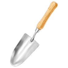 Garden Hand Trowel Stainless Steel Gardening Tool with Ergonomic Wooden Handle Rust Resistant Finish
