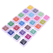 Innovative Craft Companion: 24-Color Washable Ink Pad Compatible with Diy Stamps On Fabric Wood Paper, Stimulate Your Imagination With Easy-