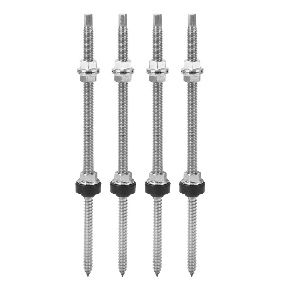 Solar Panel Mounting Screws 4Pcs Stainless Steel Double Head Pv Bracket Set Windproof Corrosion Resistant Outdoor 9073542894049
