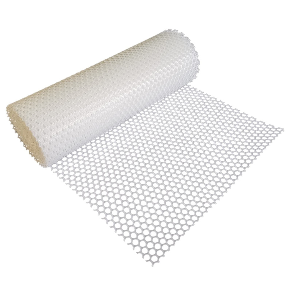 Plastic Garden Fence Mesh Net Roll 1X5m White, Rustproof Waterproof Predatorblocking Safety Net For Kids Pets Balcony Coop 9330225215493