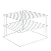 Elegante organizador de armarios de cocina que ahorra espacio, organizador de platos de esquina, maximiza el almacenamiento del armario con