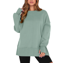 Damen-Kapuzenpullover in Übergröße, langärmeliger-Türkis M