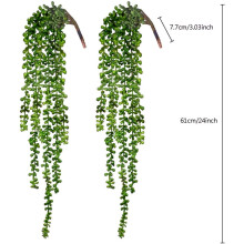 Maintenance-Free, Durable Artificial Hanging String Of Pearls Plant, 27" Lush Appearance, Ideal For Busy Lifestyles, No Watering Or Sunlight