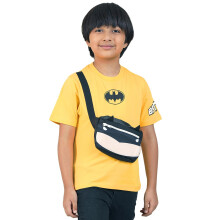 Kidsville Officiële Dc Comic Batman Jongens T-Shirt Met Heupzak Grijs