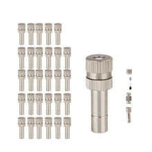 30pcs Brass Misting Nozzles Set for Garden Cooling System, Adjustable Mist Density and Easy Installation