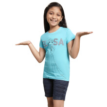 Kidsville Regular Fit Frozen Afdruk Blauw T-shirt Voor Meisjes