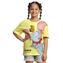 Kidsville Regular Fit Dumbo Geprinte Gele T-shirt Voor Meisjes