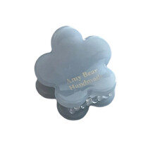 Cute Heart Hair Clip Plastic Material NonSlip-light blue flower