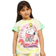 Kidsville Official Peanuts Graphic Printed Girls Multicolor T-shirt