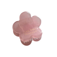 Heart Themed Hair Claw Lightweight Hairpin For-pink flower
