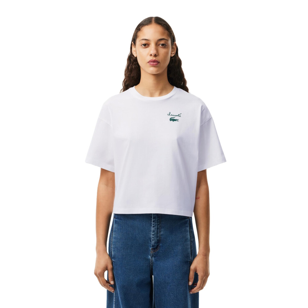 New Lacoste Women's Cotton Logo T-Shirt
