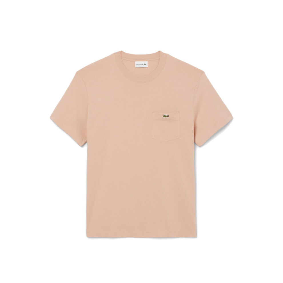 New Lacoste Men's Cotton T-Shirt With Breast Pocket