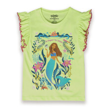 Kidsville Kleine Zeemeermin Gedrukte Regular Fit Groene Katoenen T-Shirt voor Meisjes