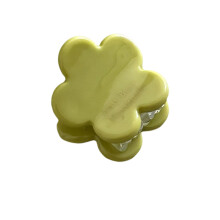 Fun Heart Patterned Hair Claw Grip Hair Accessory-green flower