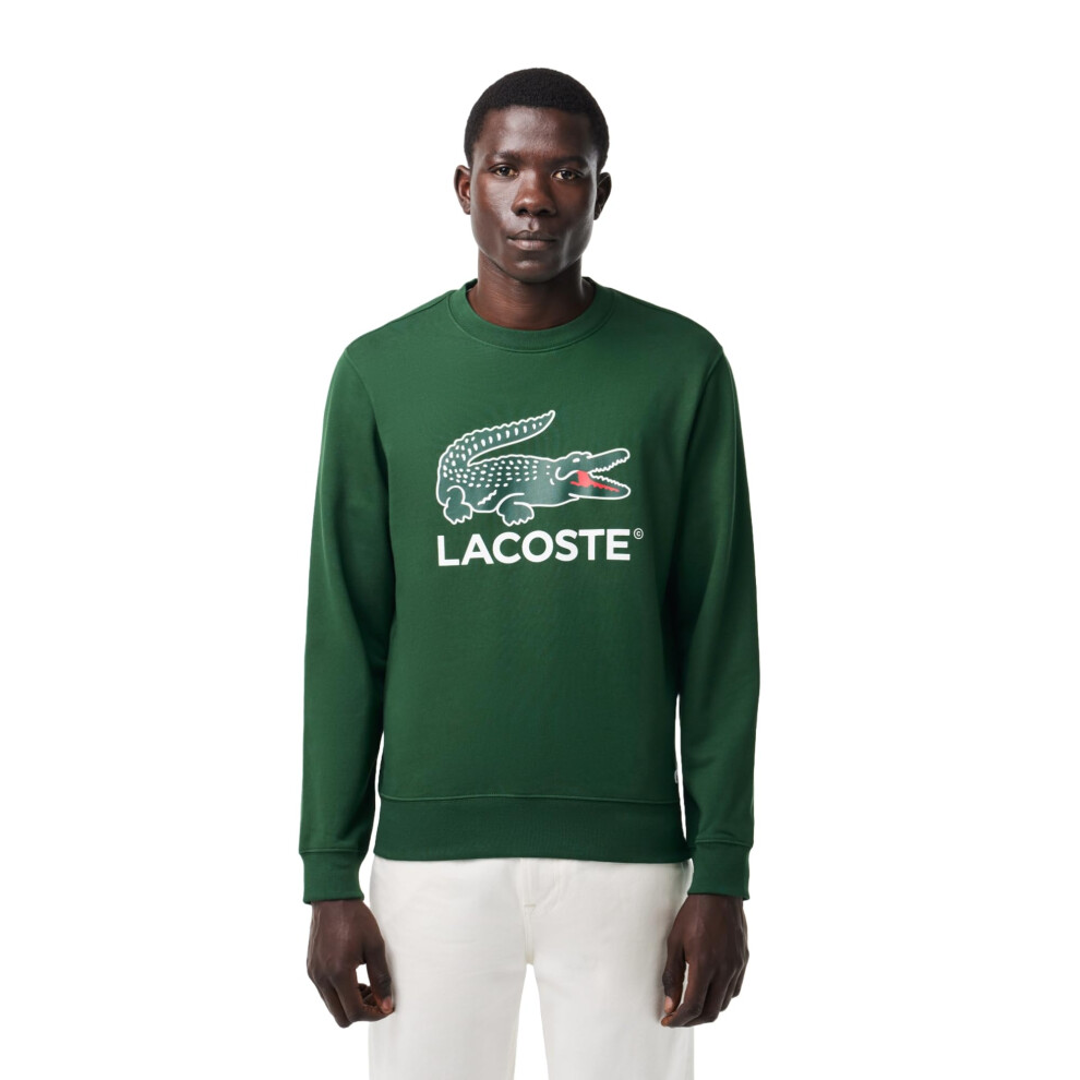 New Lacoste Girls Fleece Crew Neck Sweatshirt