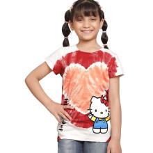 Kidsville Hello Kitty Gedrukte Regular Fit Multicolor Katoen Meisjes T-Shirt