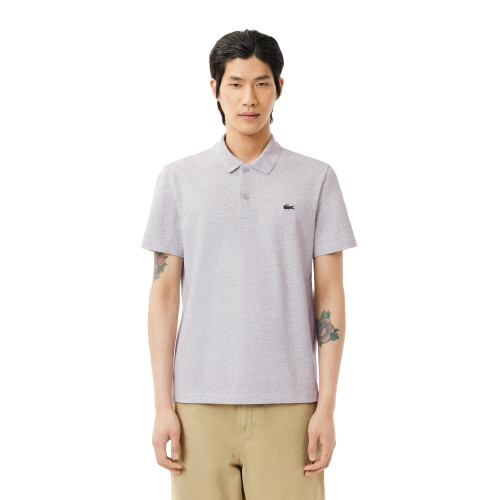 Lacoste Camisa Polo de Mezcla de Algodón Ajuste Regular