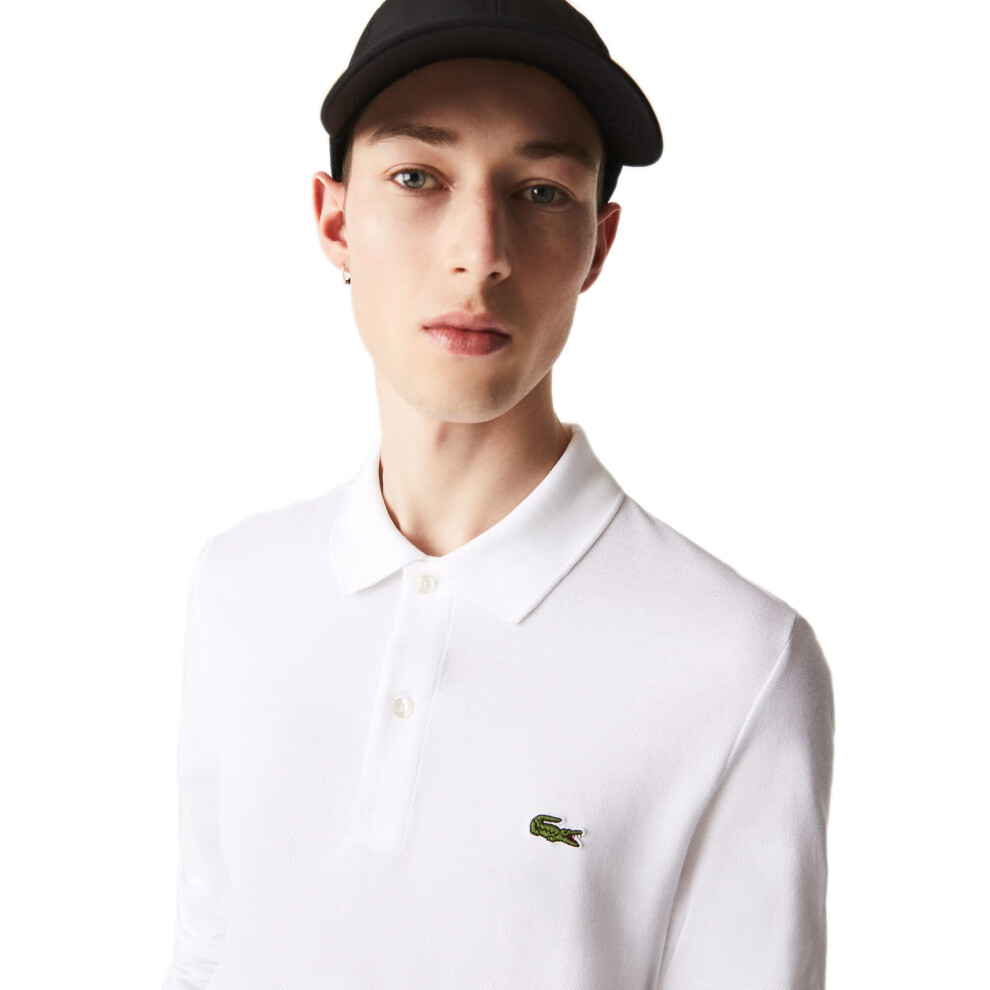 Lacoste Cotton Unisexs Slim Fit Polo T-Shirtph4013001_white-001 M