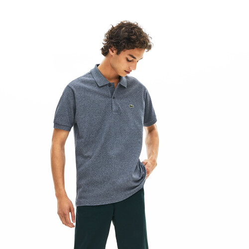 Lacoste Lacoste Herrar Solid Classic Fit Polo Skjorta (L1264 E8G_Blå M)