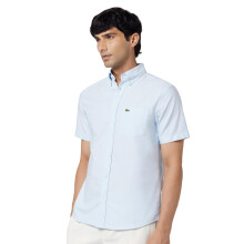 Lacoste Regular Fit Kurzarm-Oxfordhemd Blau