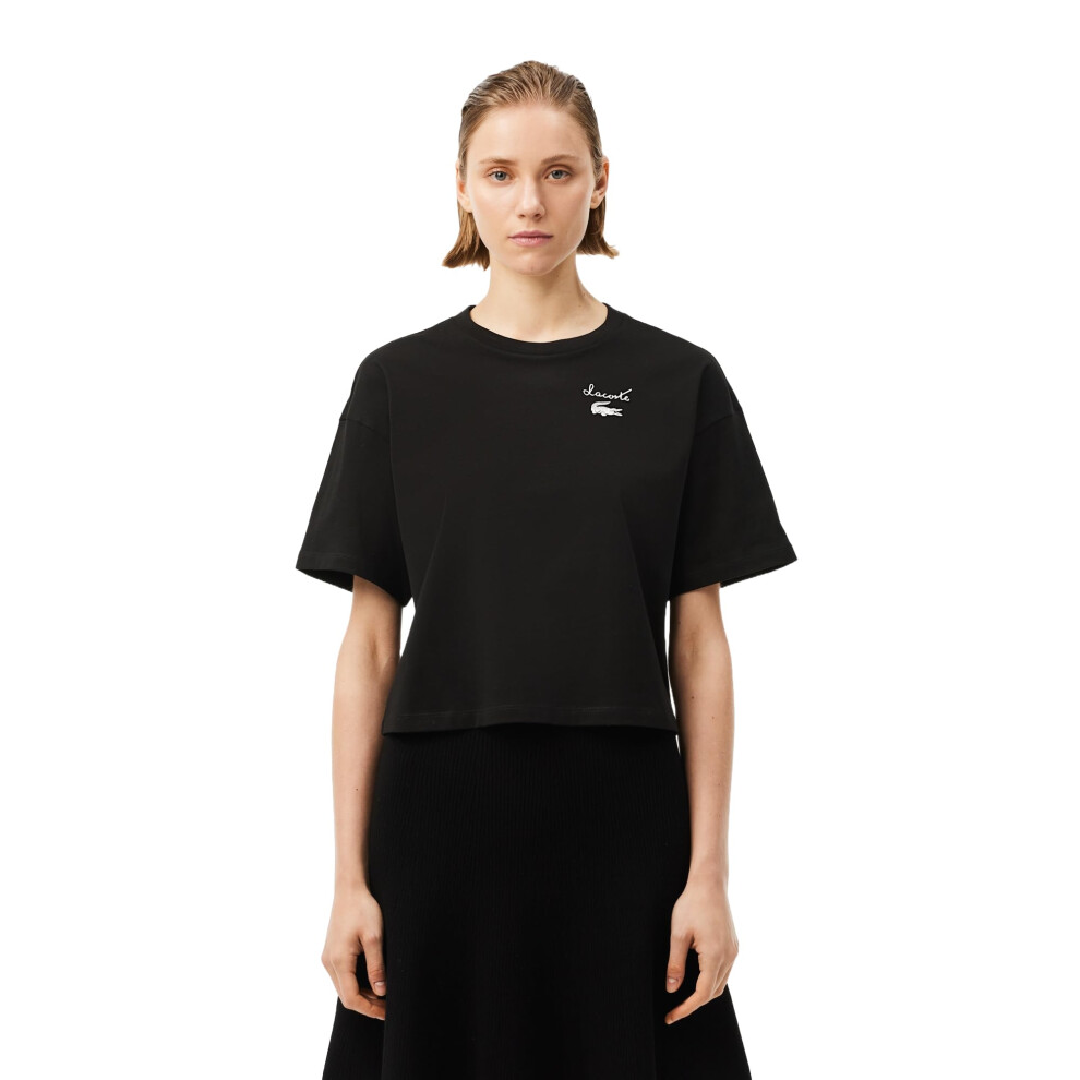 New Lacoste Women's Cotton Logo T-Shirt