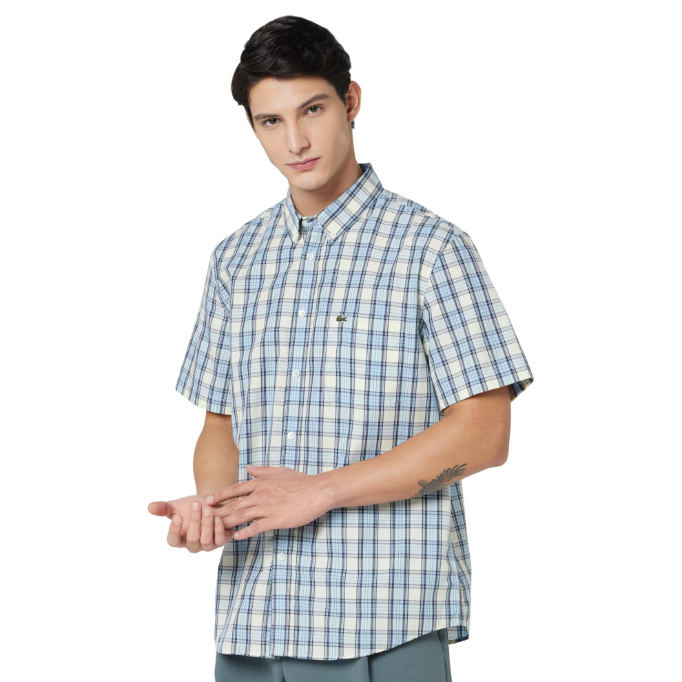 New Lacoste Men's Regular Fit Short Sleeved Shirt