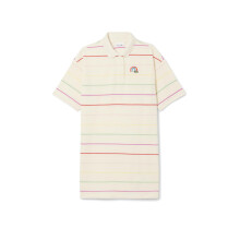 Robe Polo en Coton Rayée Lacoste