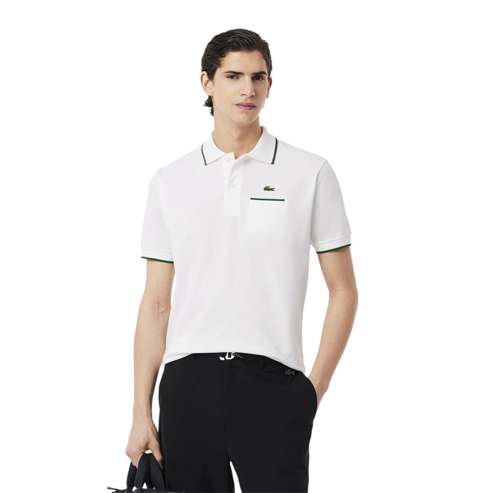 New Lacoste Men's Classic Fit Pocket Accent L.12.12 Polo Shirt