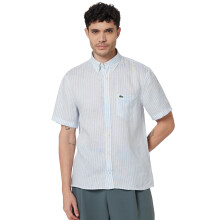 Lacoste Regular Fit Kurzarm Leinenhemd