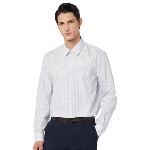 Lacoste Lacoste Regular Fit Gestreifte Popelin-Hemd