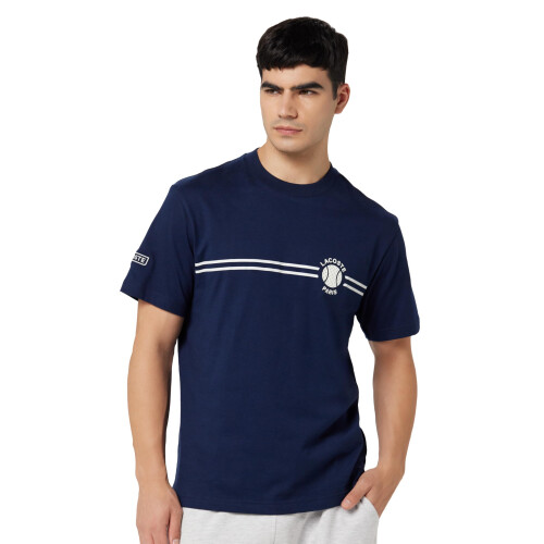 Lacoste Lacoste Tryckt Broderad Bomulls T-Shirt